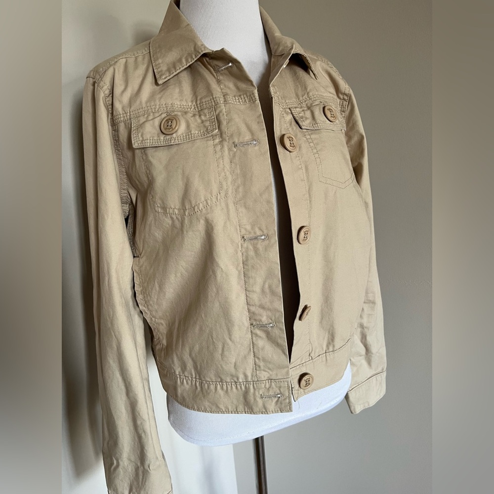 Carhartt for Women Tan Cotton Button Front Jacket Size Small